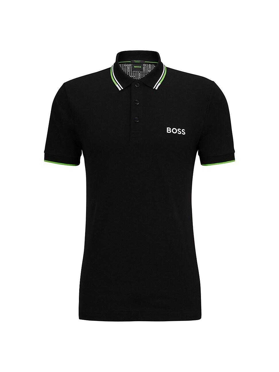 Boss Mens Cotton-Blend Polo Shirt Product Image