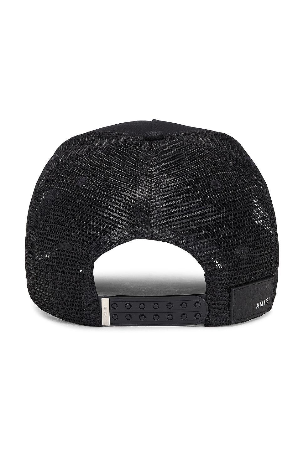 AMIRI Crystal 3 Star Trucker Hat In Black Black Product Image