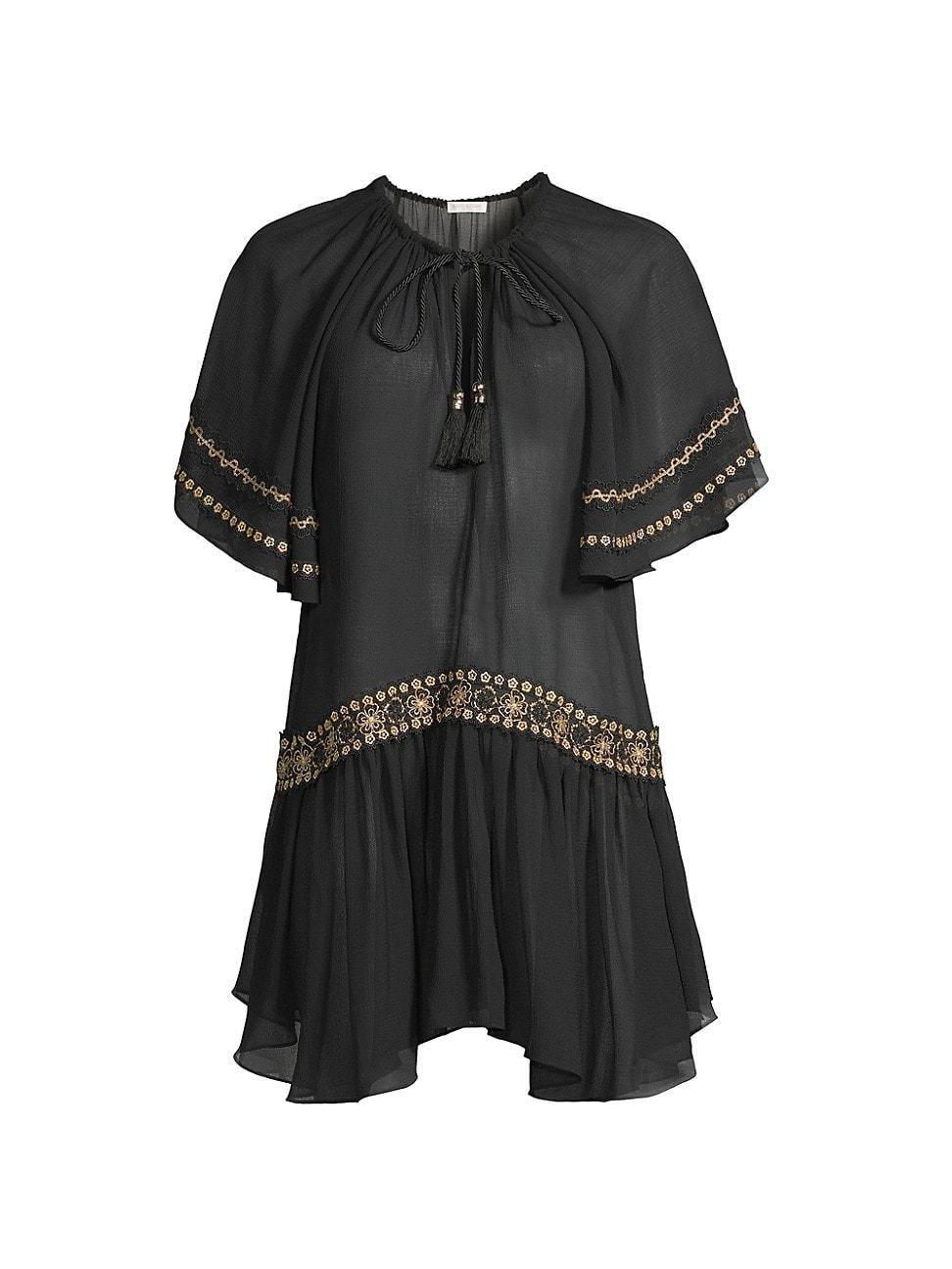 Womens Whitley Floral-Embroidered Cover-Up Dress Product Image