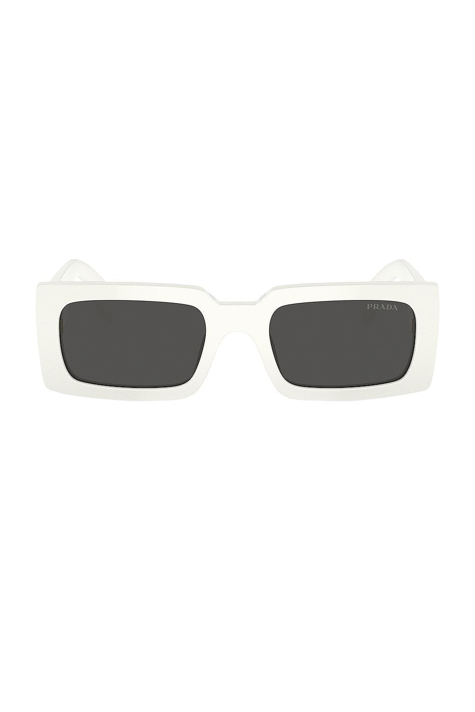 Prada Rectangle Sunglasses White.. Product Image