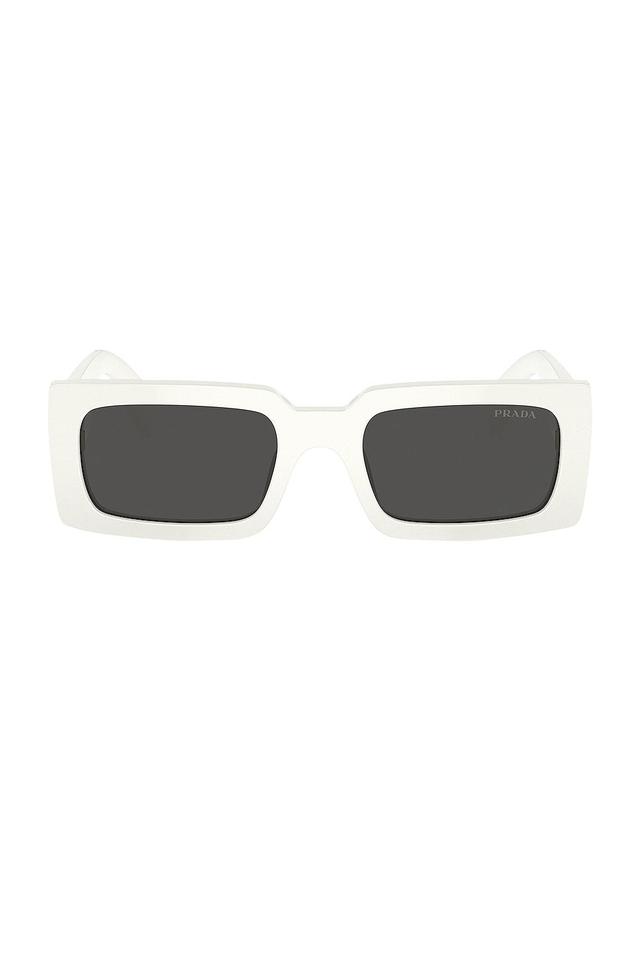 Prada Rectangle Sunglasses White.. Product Image