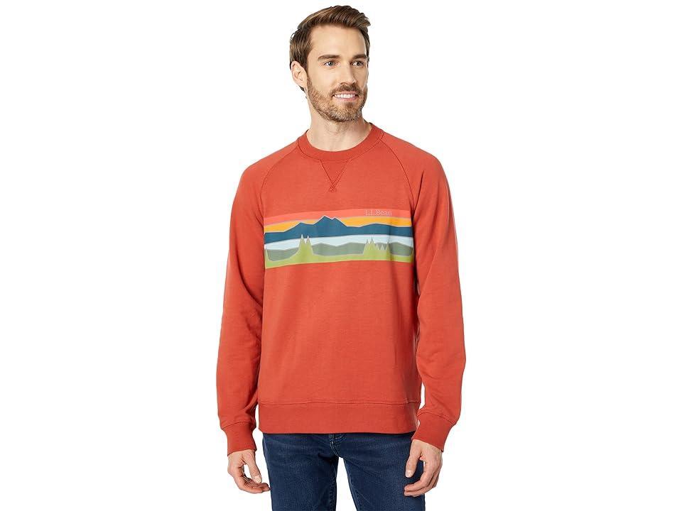 L.L.Bean Camp Crew Neck Graphic Regular (Rust /Colorbars) Men's Clothing Product Image