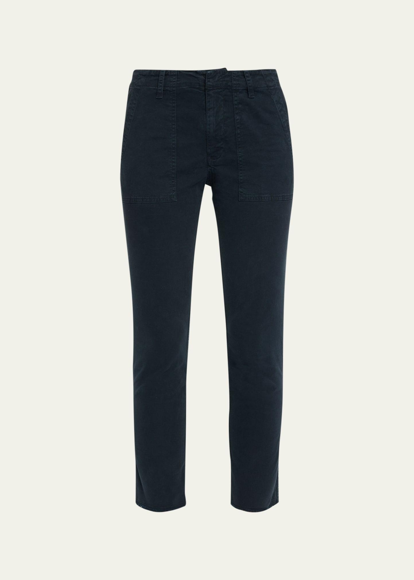 Nili Lotan Jenna Slim Crop Stretch Twill Pants Product Image