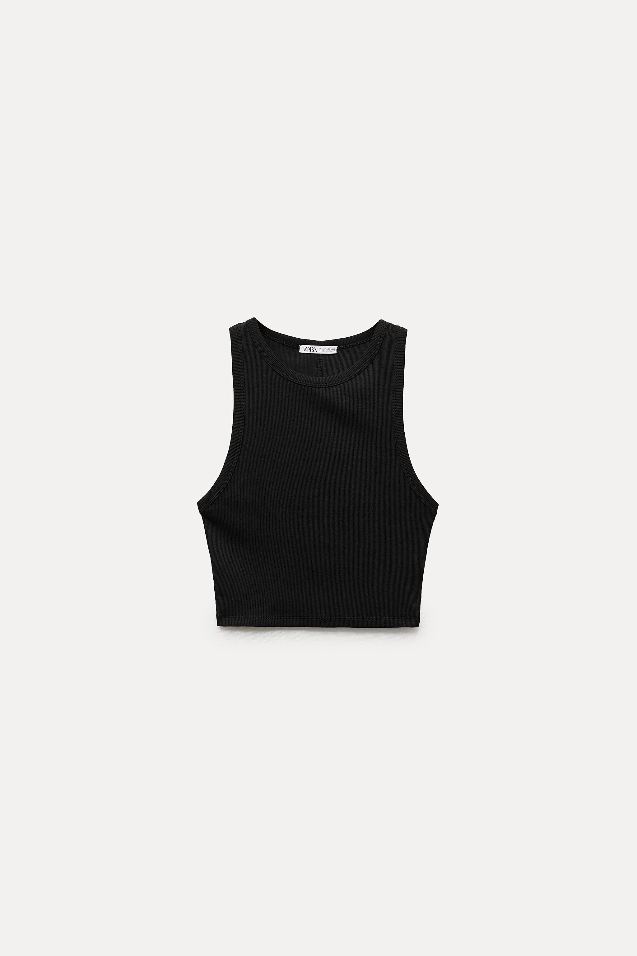 CROP RIB HALTER TOP Product Image