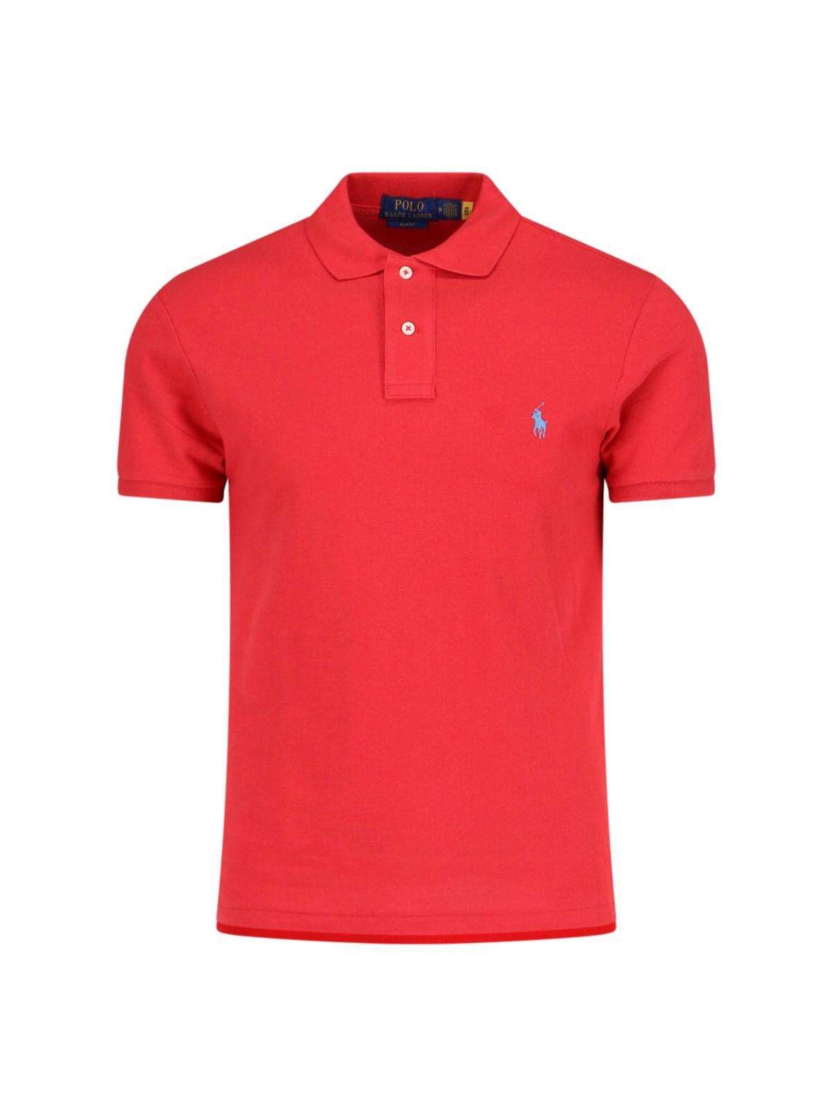 POLO RALPH LAUREN Man Polo Shirt Tomato Red Size L Cotton Product Image