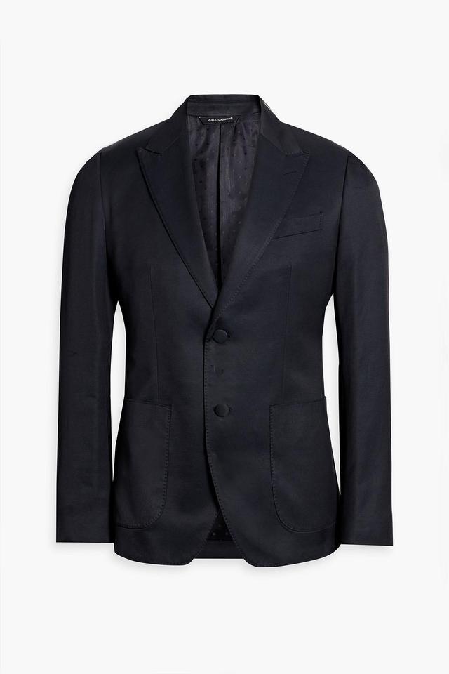 Cotton-blend Twill Blazer In Midnight Blue Product Image