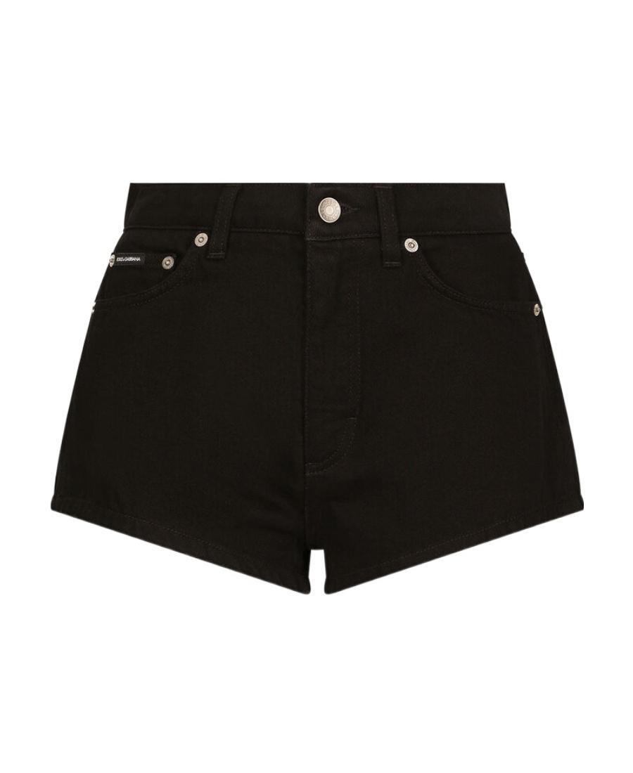 DOLCE & GABBANA Denim Shorts Bermuda, Short Black Product Image