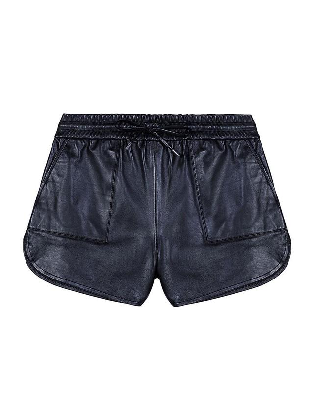 maje Ibox Drawstring Leather Shorts Product Image