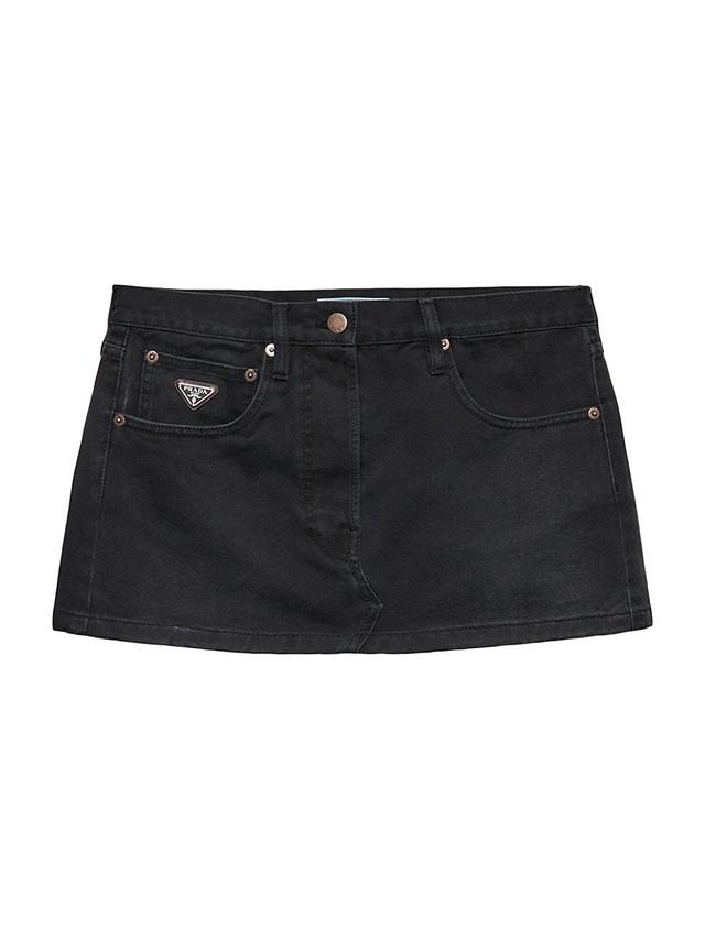 Womens Denim Miniskirt Product Image