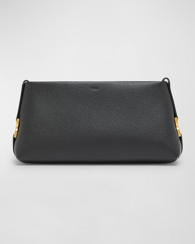 Marcie Clutch Bag in Grained Leather  Product Image