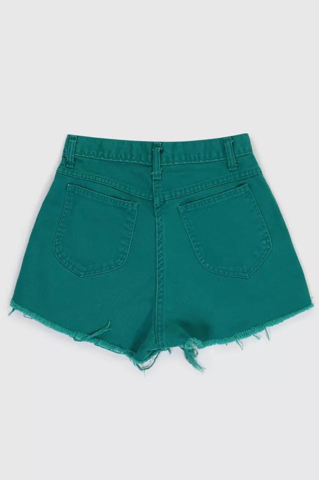 Vintage 90s Green Distressed High Rise Shorts Product Image