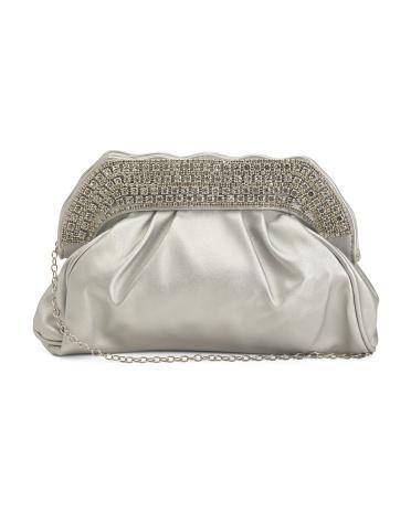 Rhinstone Clutch With Chain Strap for Women Product Image