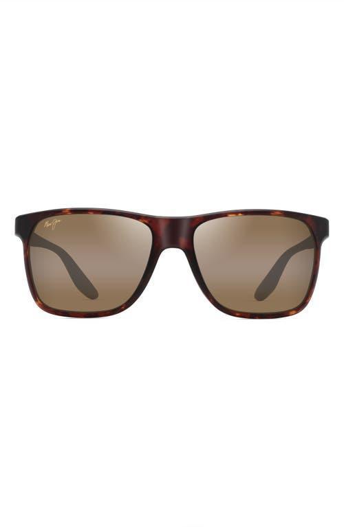 Maui Jim Mens Pailolo PolarizedPlus2 58.5mm Tortoise Rectangle Sunglasses Product Image