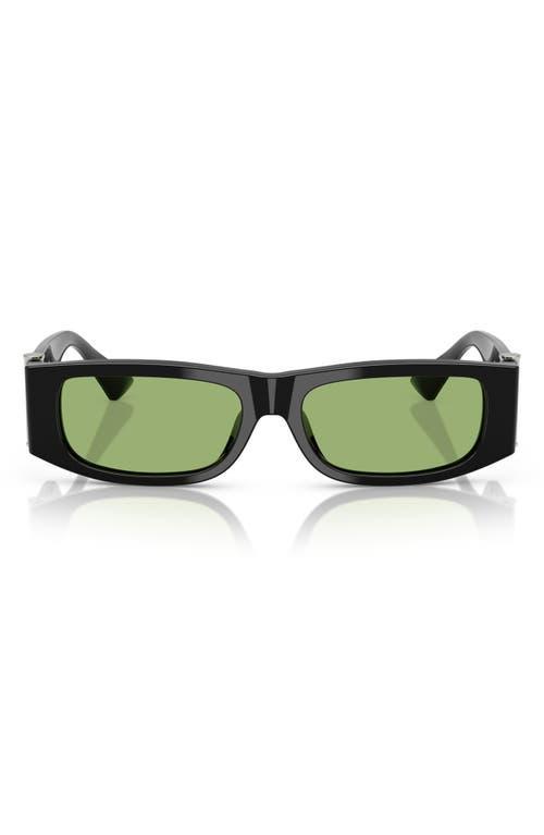 VERSACE 55mm Rectangular Sunglasses In Black Product Image