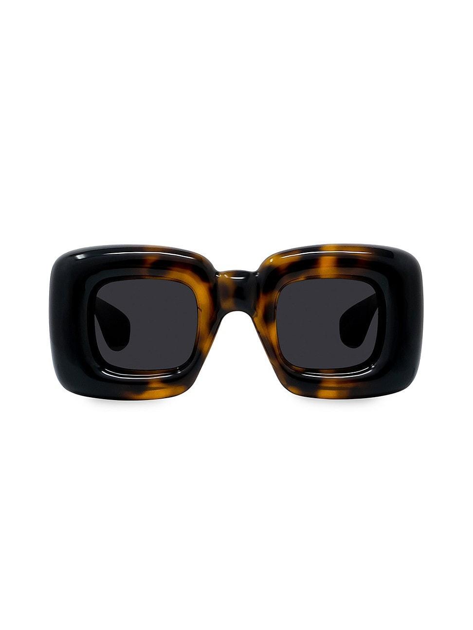 Mens 30MM Crossed Rectangular Sunglasses Product Image