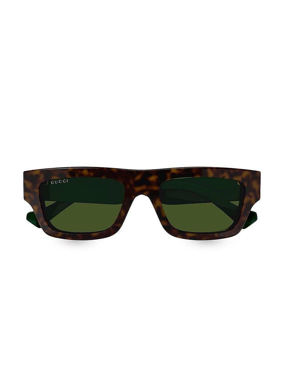 Mens Rectangle Acetate Sunglasses with Logo Product Image