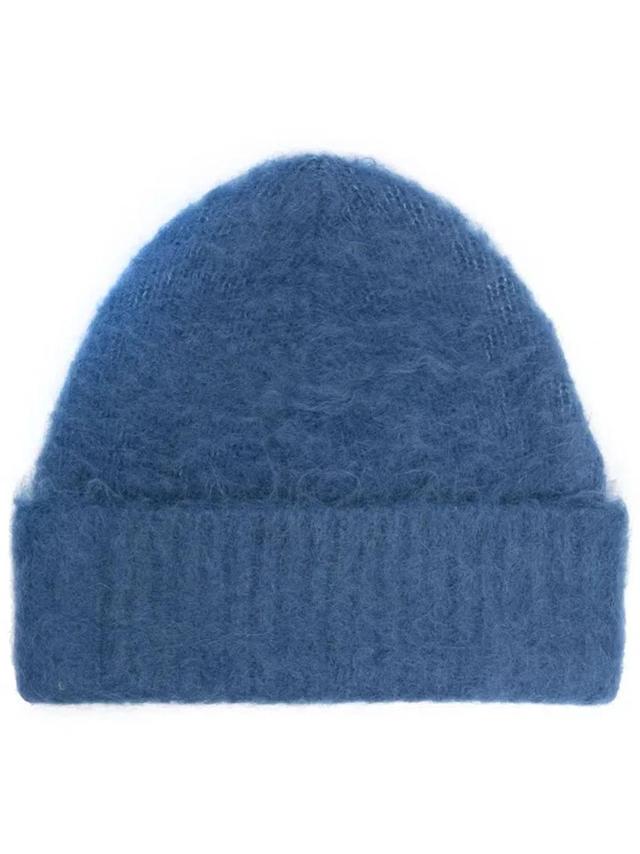 Wool Beanie In Denim Blue Product Image