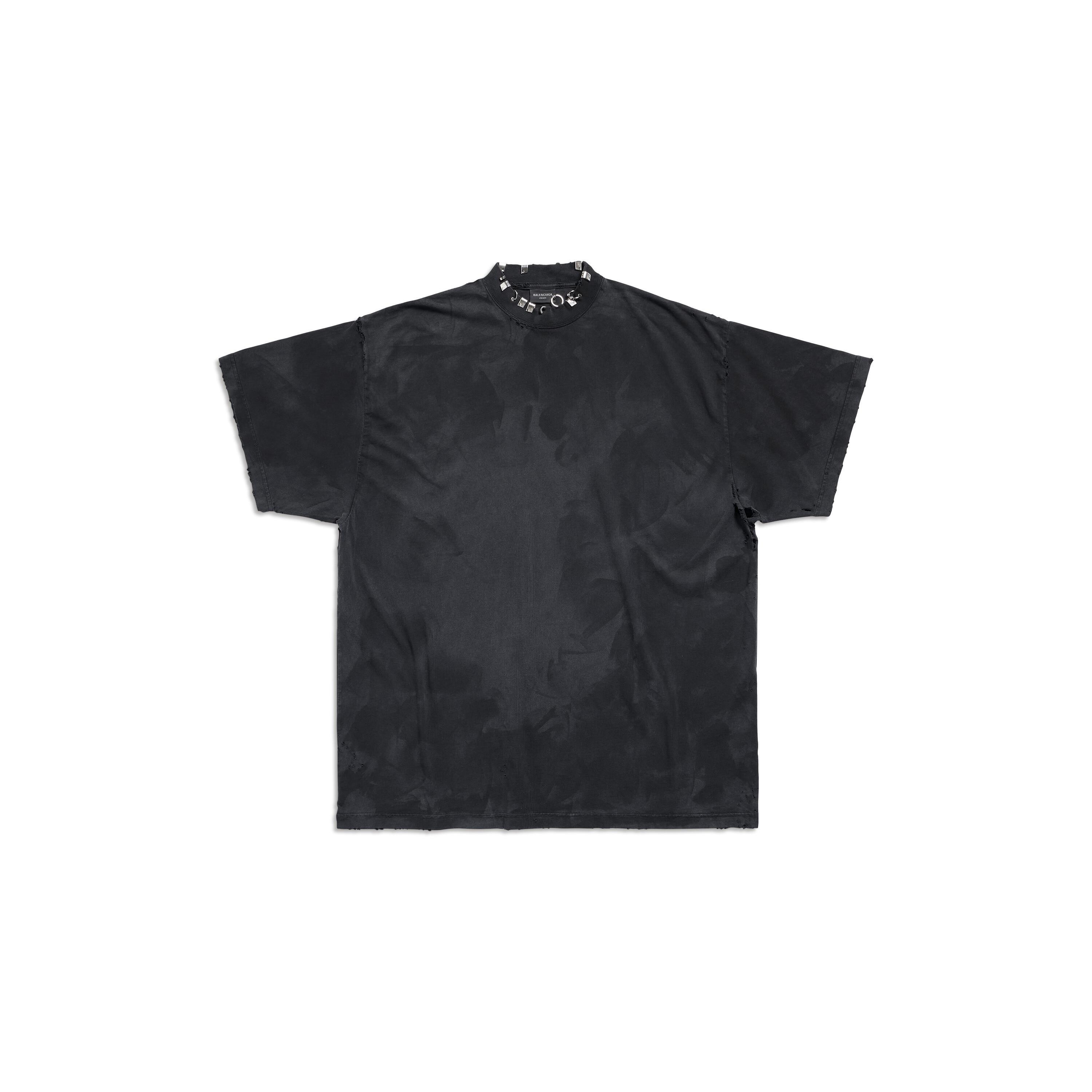 Pierced T-shirt Oversized in Black Product Image