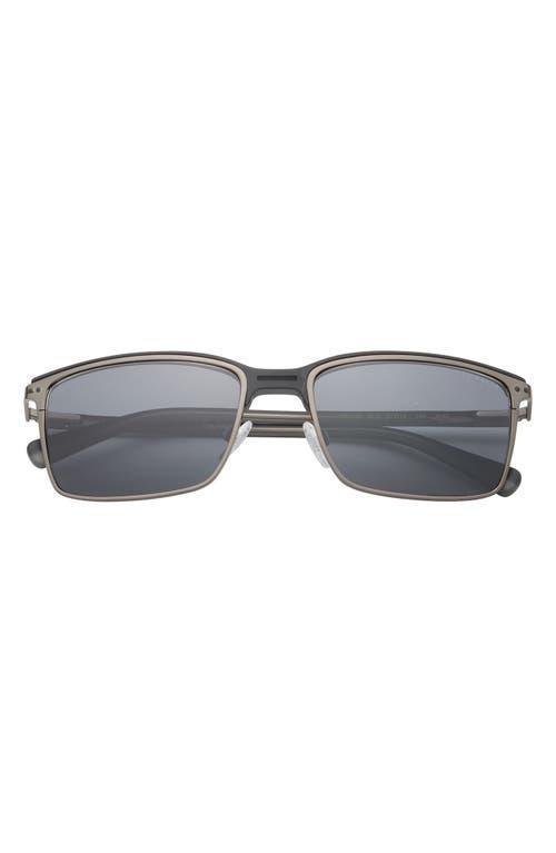 London 57mm Polarized Rectangle Sunglasses In Black Product Image