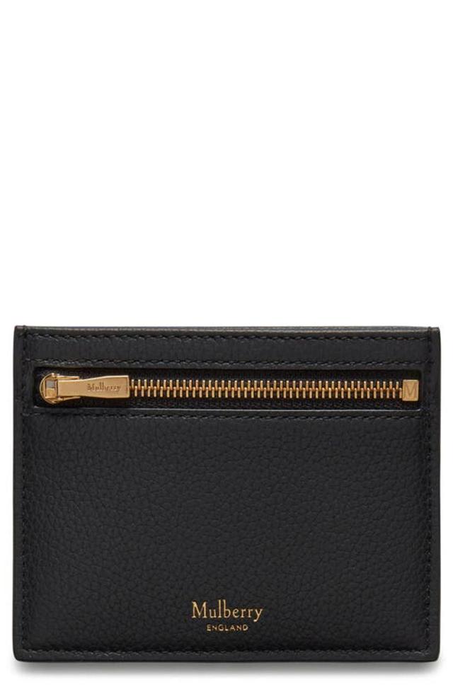 MULBERRY Zipped Leather Card Case In Black Product Image