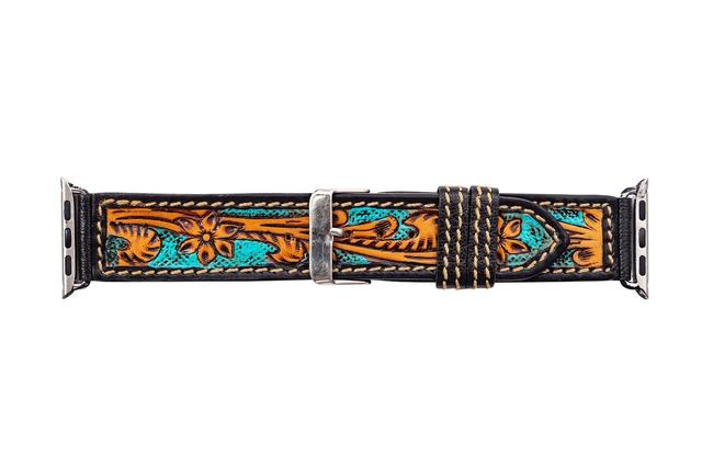 Dawson Creek Hand Tooled Leather Apple Watchband Product Image