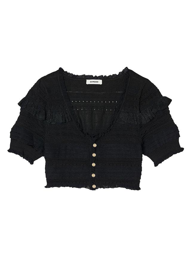 Womens Knit Crop Top Product Image