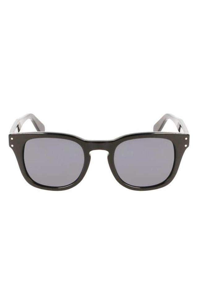 FERRAGAMO 49mm Small Rectangular Sunglasses In Black Product Image