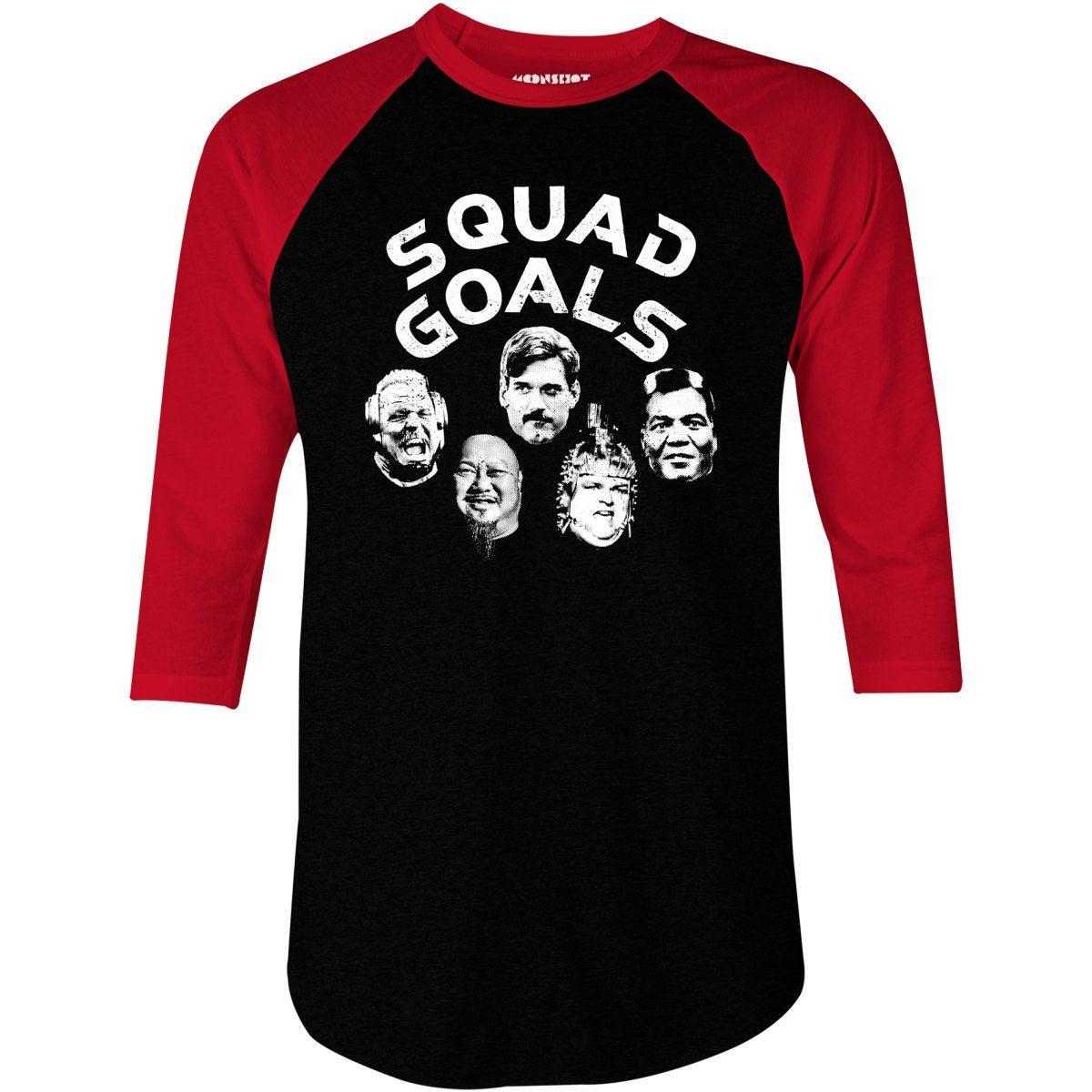 Squad Goals - Running Man Stalkers - 3/4 Sleeve Raglan T-Shirt Male Product Image