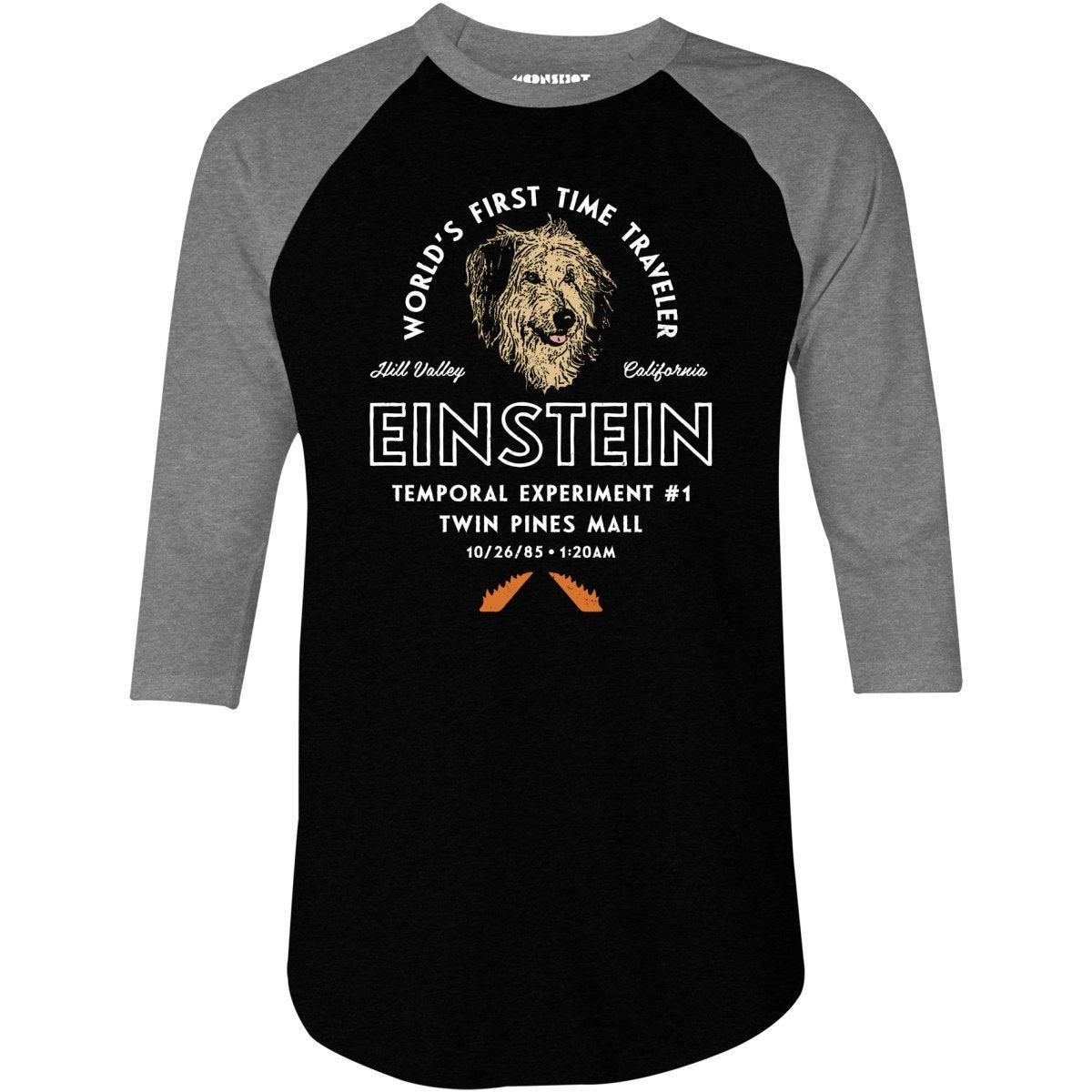 Einstein World's First Time Traveler - 3/4 Sleeve Raglan T-Shirt Product Image