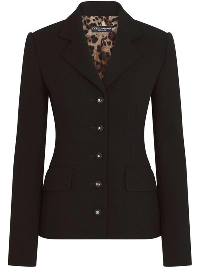 DOLCE & GABBANA Button-front Blazer In Black Product Image