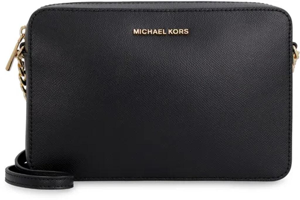 MICHAEL KORS Ginny Leather Crossbody Bag In Black Product Image