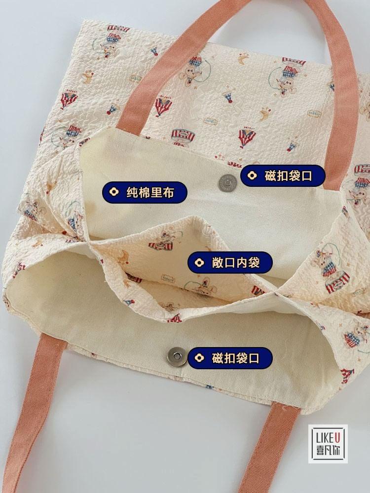 Printed Canvas Tote Bag Product Image