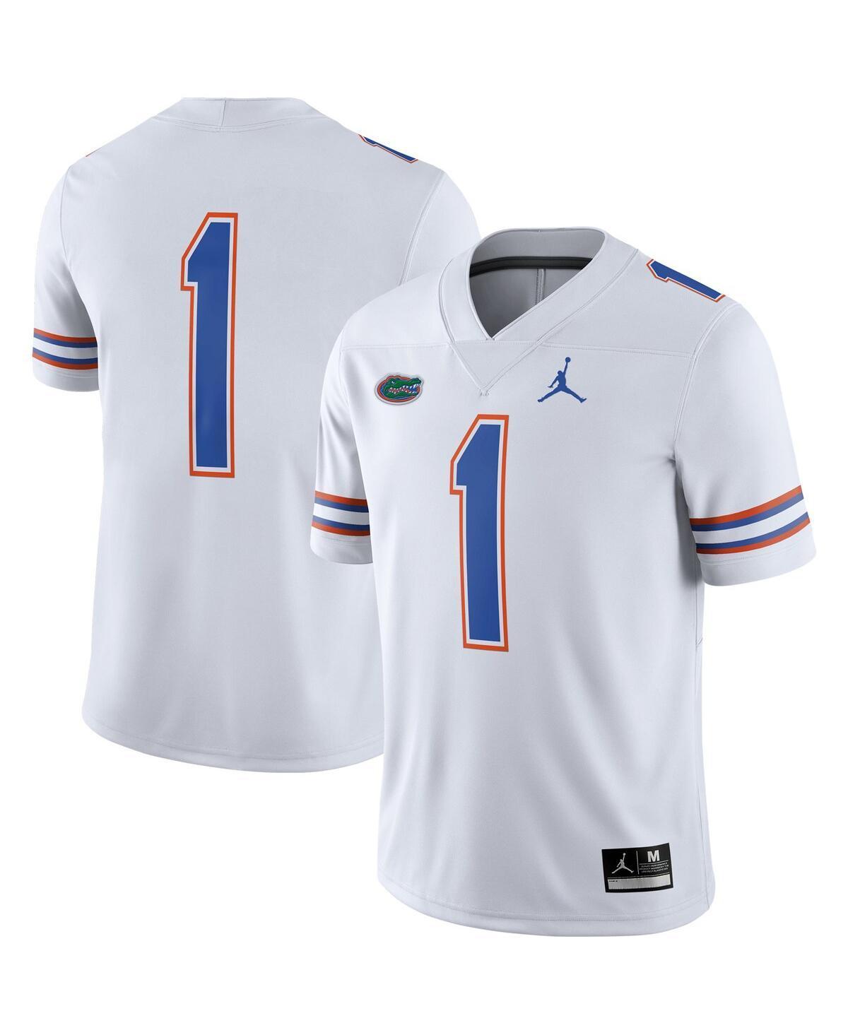 Mens Jordan #1 White Florida Gators Game Jersey - White Product Image