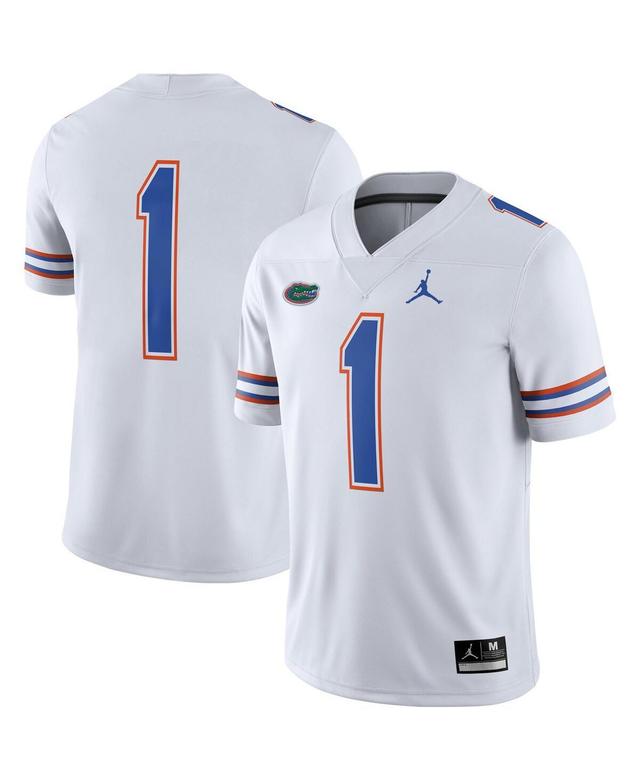 Mens Jordan #1 White Florida Gators Game Jersey - White Product Image