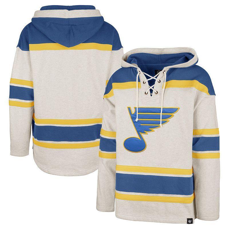 Mens 47 Oatmeal St. Louis Blues Rockaway Lace-Up Pullover Hoodie Product Image