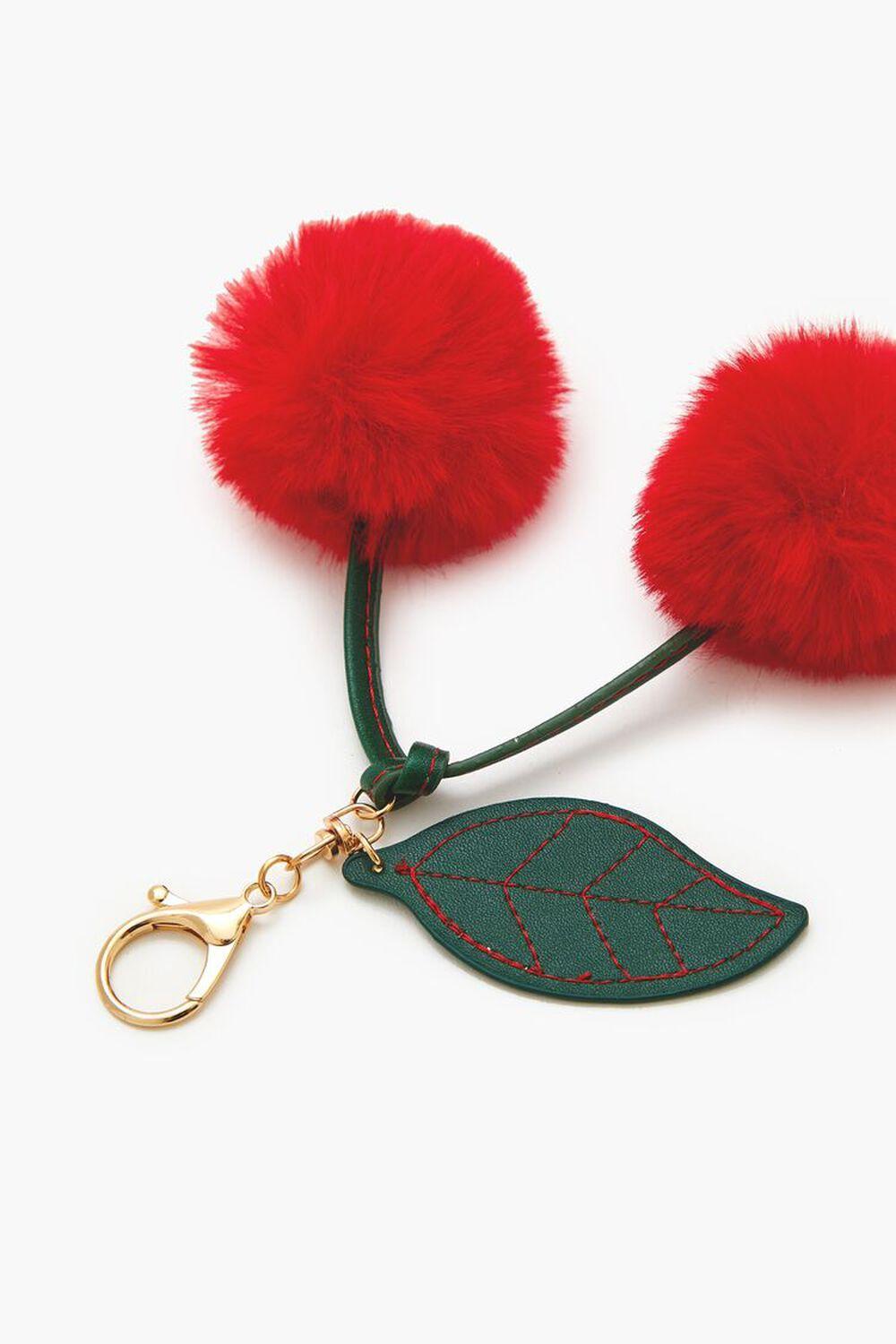 Pom Pom Cherry Keychain | Forever 21 Product Image