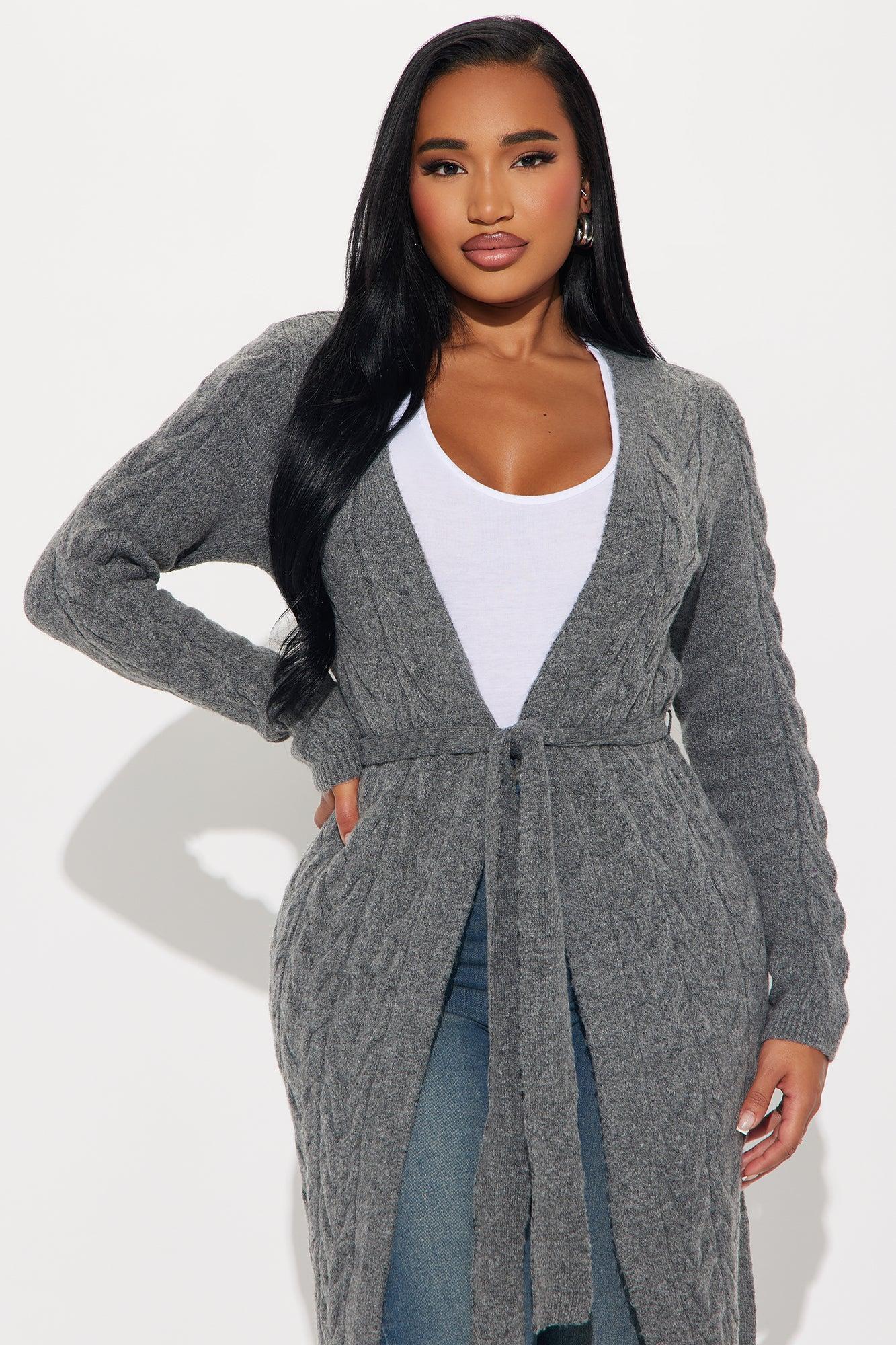 Coldest Winter Long Cardigan - Grey Product Image