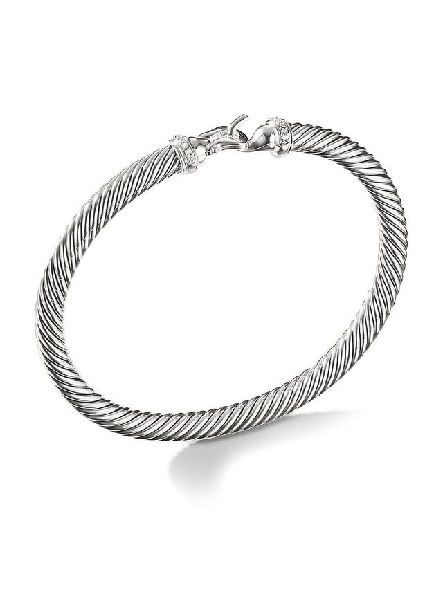 David Yurman Cable Buckle Bracelet with Diamonds, 5mm Product Image