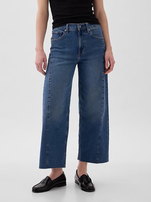 High Rise Stride Wide-Leg Ankle Jeans Product Image