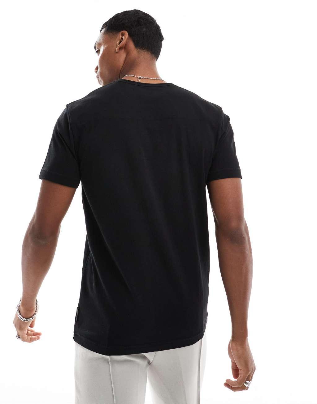 French Connection 2 pack classic pocket t-shirt in black and white Product Image