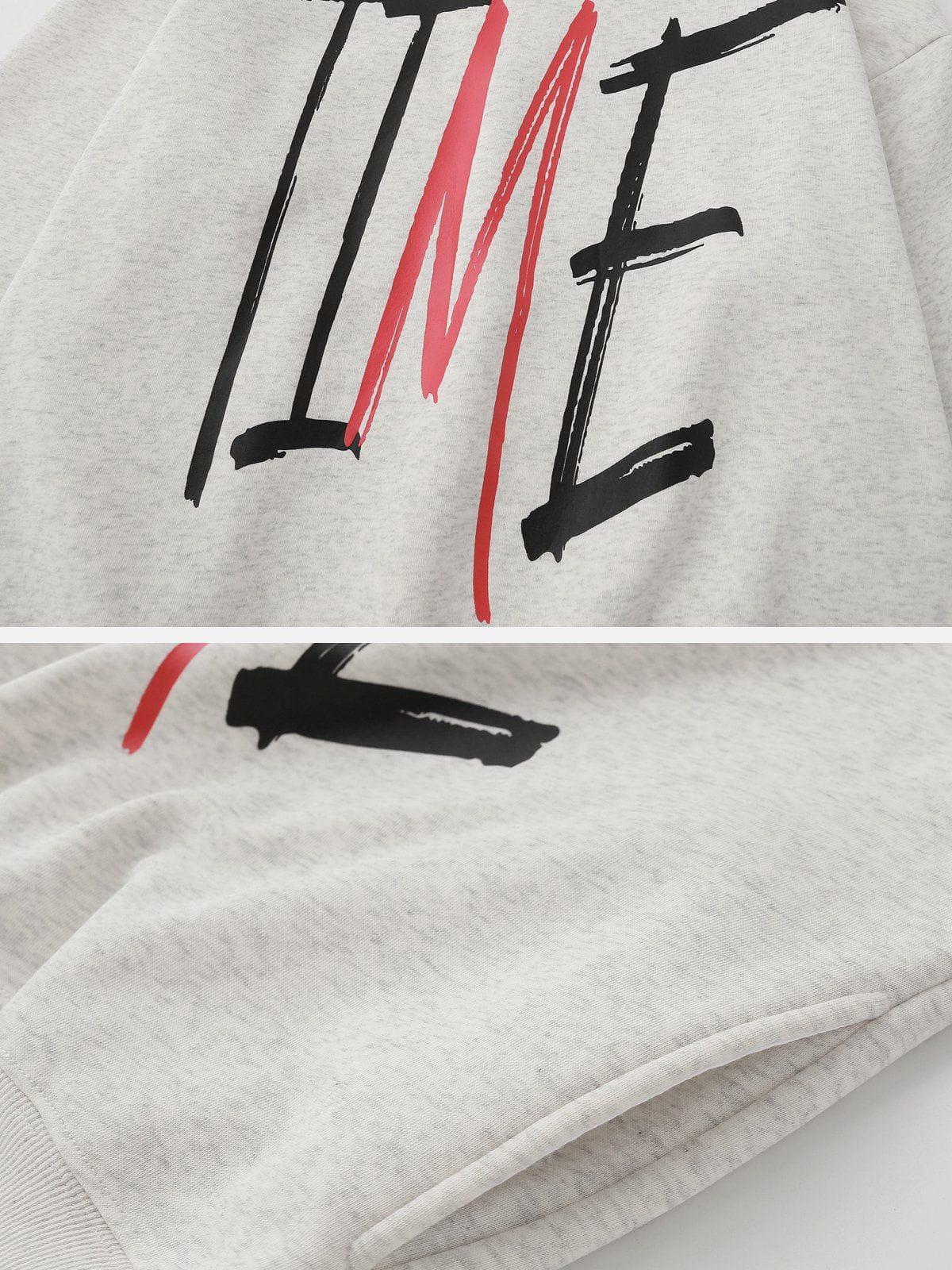 Aelfric Eden Graffiti Letter Print Hoodie Product Image