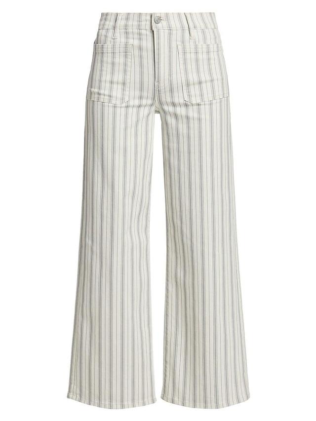 FRAME Le Slim Stripe Palazzo High Waist Wide Leg Jeans Product Image