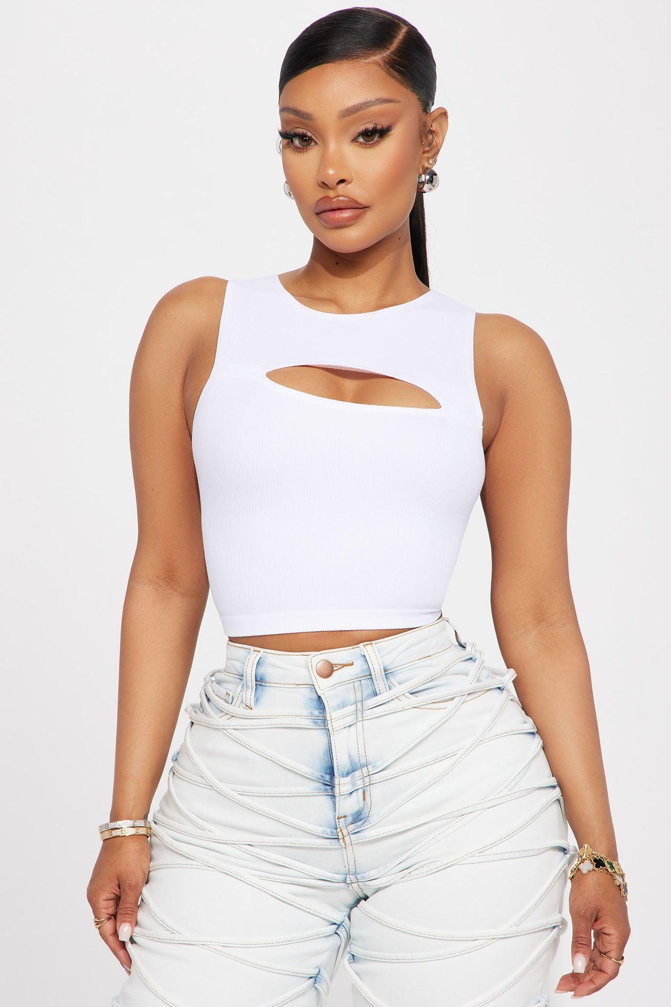 Chacen Cut Out Top - White product image