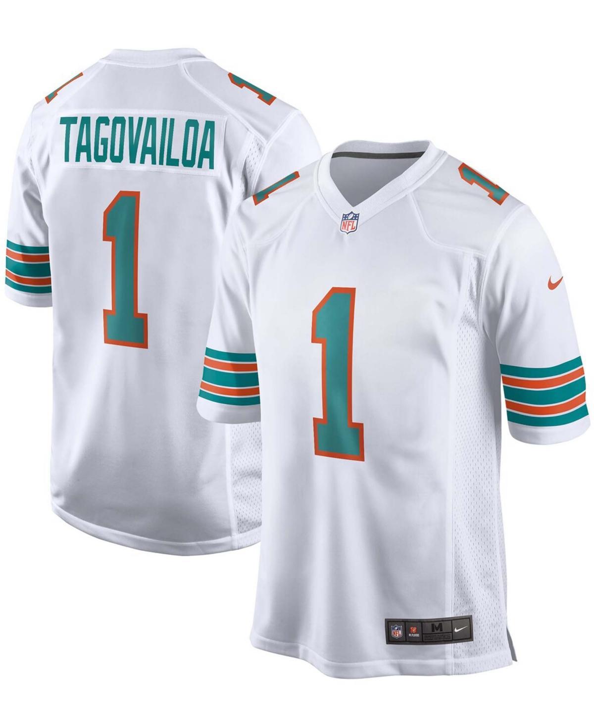 Nike Mens Tua Tagovailoa Miami Dolphins 2nd Alternate Game Jersey - White Product Image