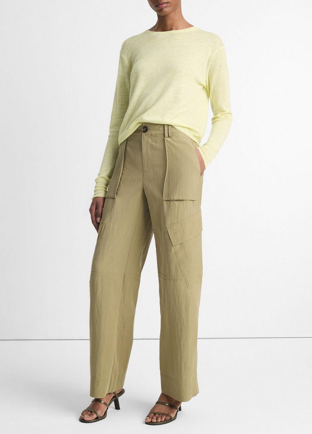 Mid-Rise Fluid Cargo Trouser Product Image