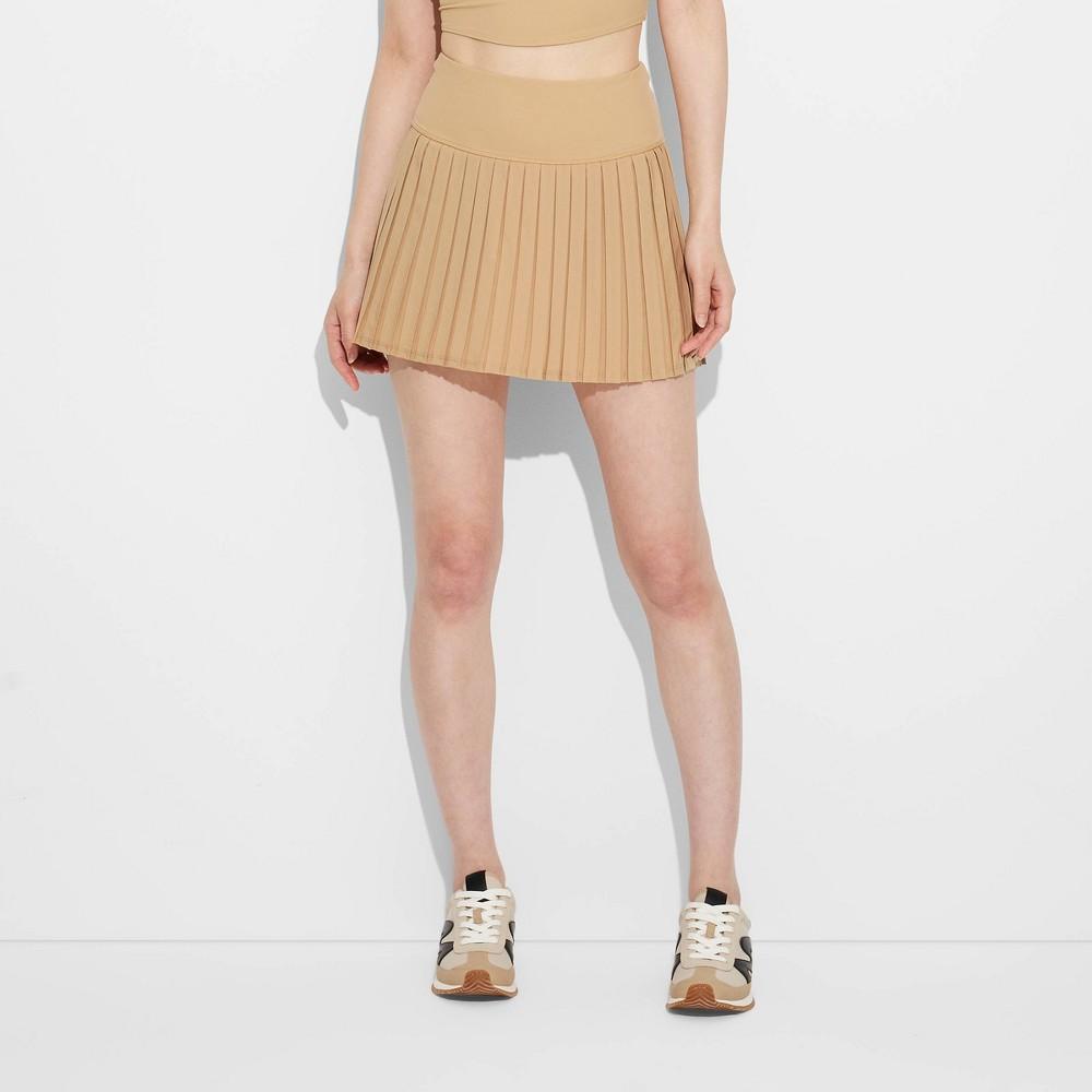 Womens Game Day Pleated Skort - JoyLab Tan Product Image