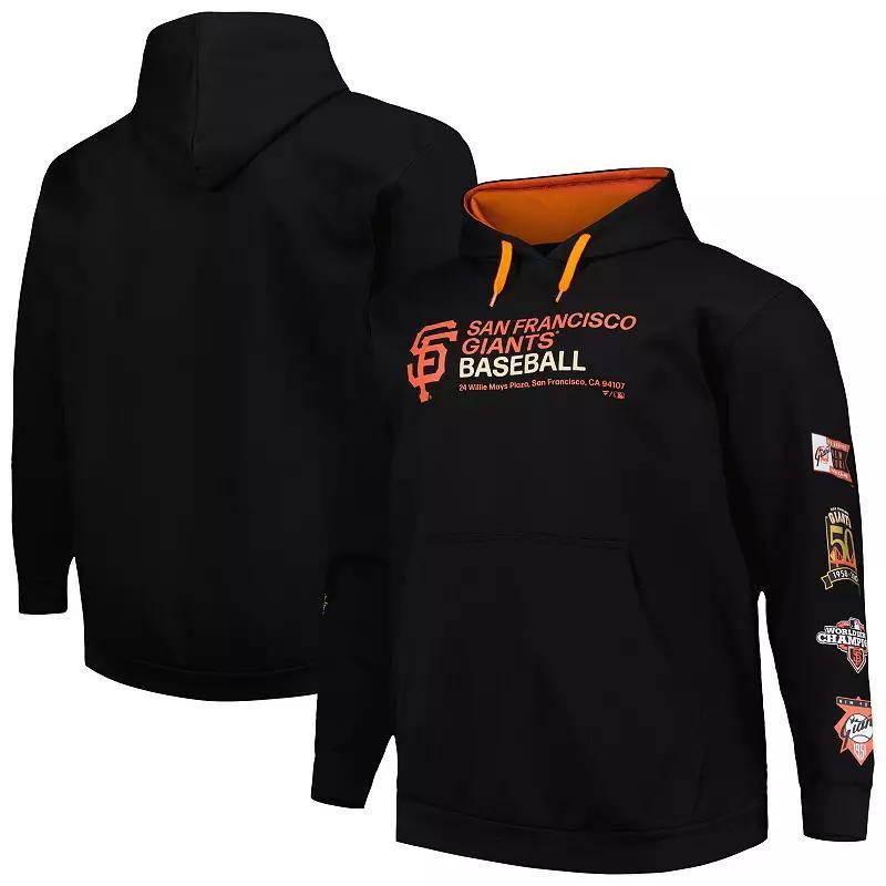 Mens San Francisco Giants Big & Tall Fleece Pullover Hoodie Product Image