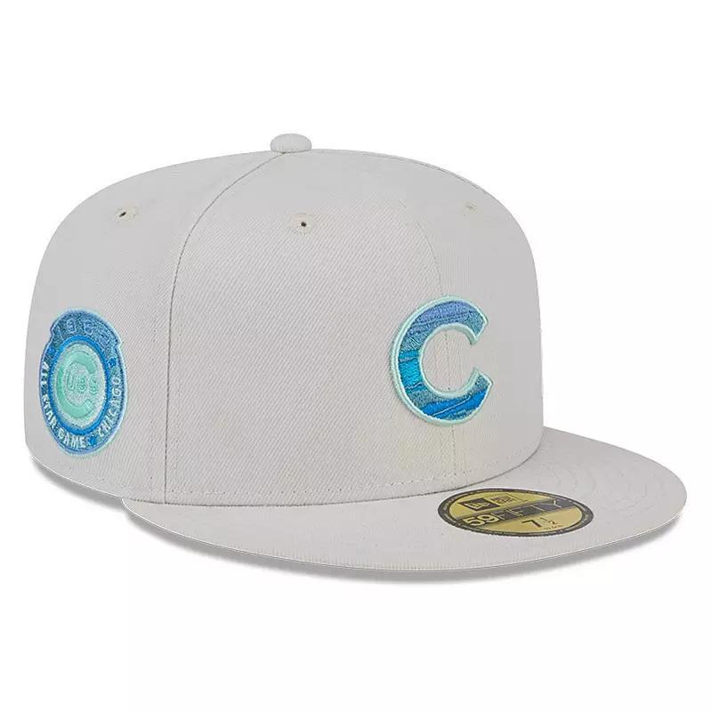 Mens New Era Khaki Chicago Cubs Stone Mist 59FIFTY Fitted Hat Product Image