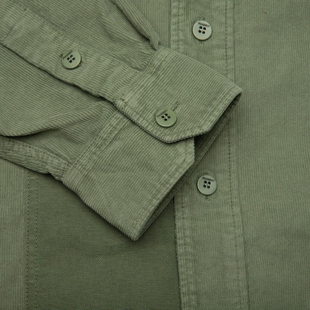 Patchwork Overshirt - Green Male Product Image