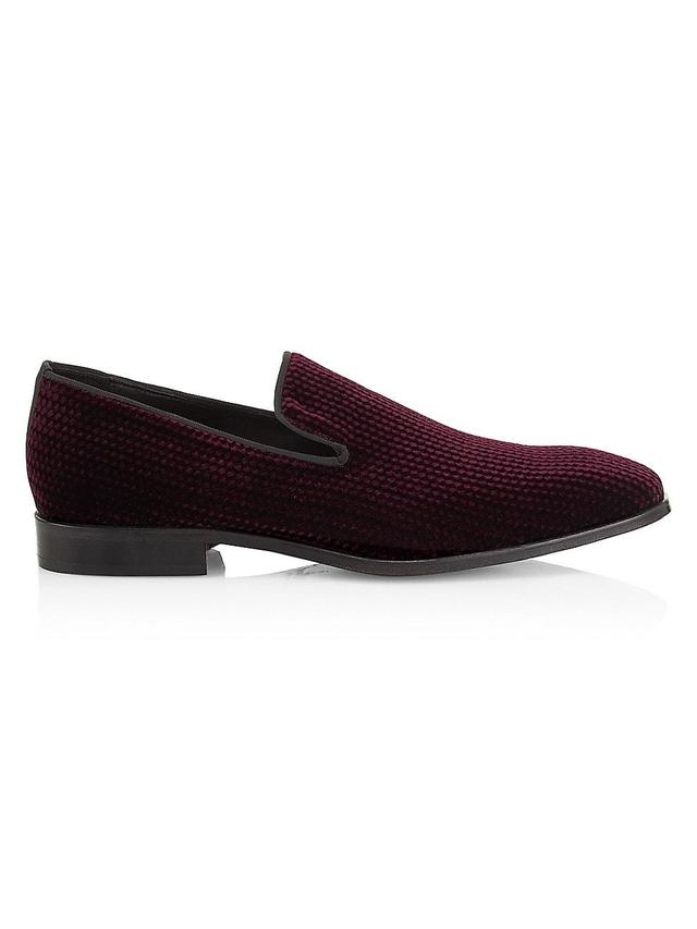 Mens COLLECTION Dotted Velvet Loafers Product Image